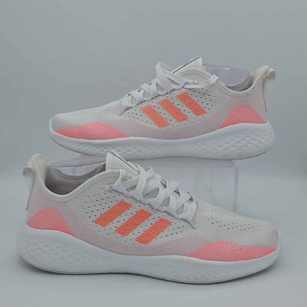 adidas Fluidflow 2.0 White Signal Pink Running Shoes GY8597 Womens Size 11 EU 44